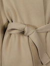 Sandbeige Wool midi coat