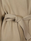 Sandbeige Wool midi coat