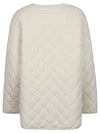 Sandbeige Quilted nylon jacket