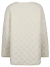 Sandbeige Quilted nylon jacket