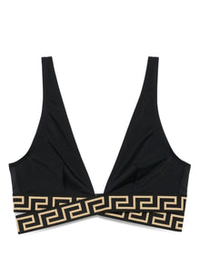  Versace greca print bikini top
