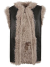 Enes Sleeveless fur coat