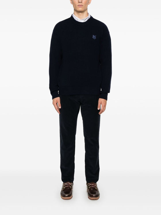 Maison Kitsuné Sweater with Bold Fox Head Applique