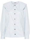 Ganni Puritan collar shirt