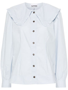  Ganni Puritan collar shirt