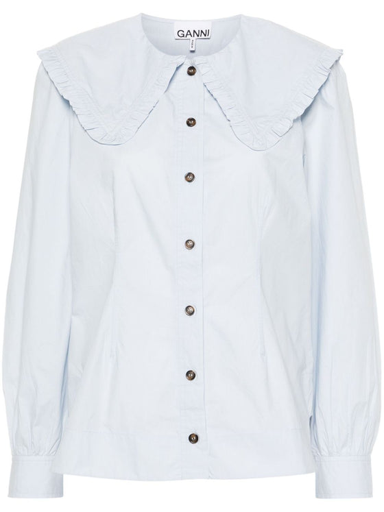 Ganni Puritan collar shirt