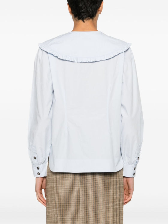 Ganni Puritan collar shirt