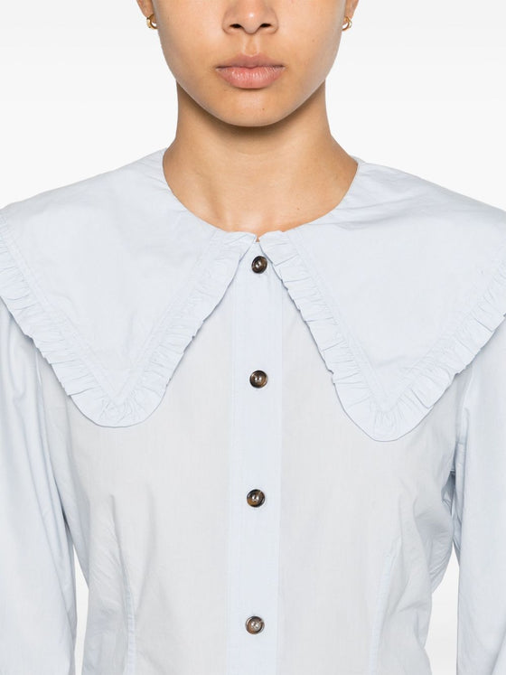 Ganni Puritan collar shirt