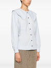 Ganni Puritan collar shirt