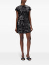 Ganni Velvet Sequins Mini Dress
