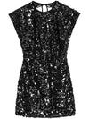 Ganni Velvet Sequins Mini Dress