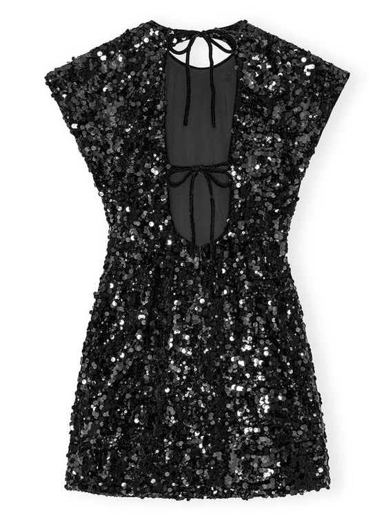 Ganni Velvet Sequins Mini Dress
