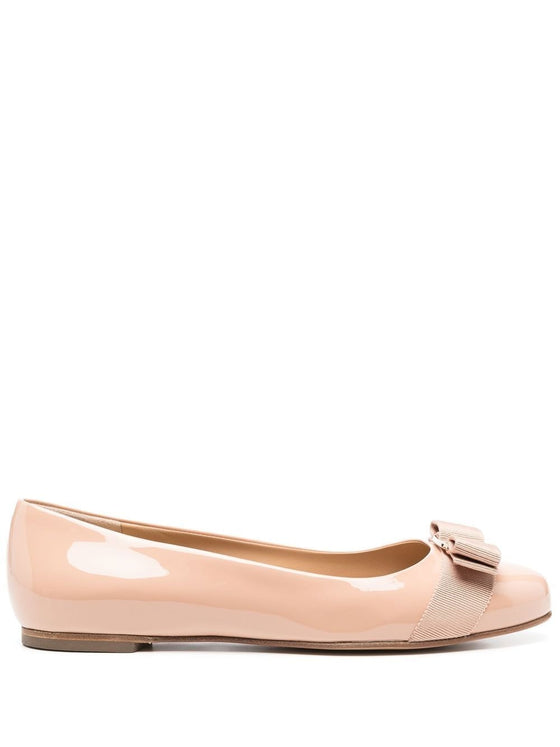 Ferragamo Varina leather ballerinas