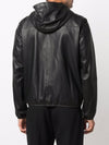 Emporio Armani hooded leather jacket