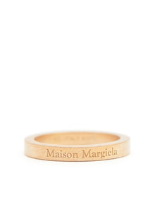  Maison Margiela logo-engraved band ring