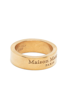  Maison Margiela engraved-logo silver ring