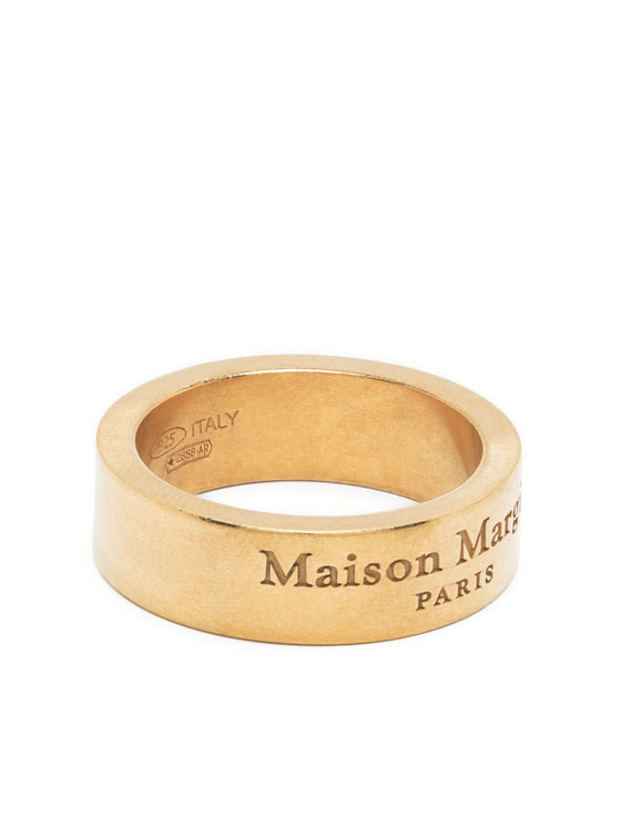 Maison Margiela engraved-logo silver ring