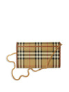 Burberry Check wallet with chain shoulder strap
