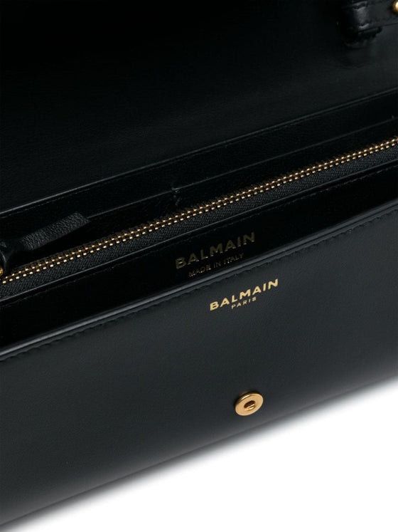 Balmain logo-plaque leather crossbody bag