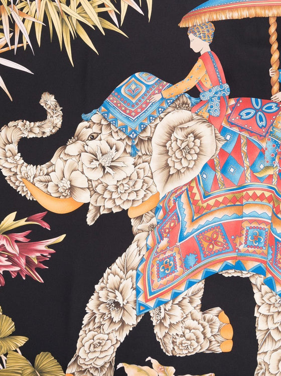 Ferragamo India-print silk scarf