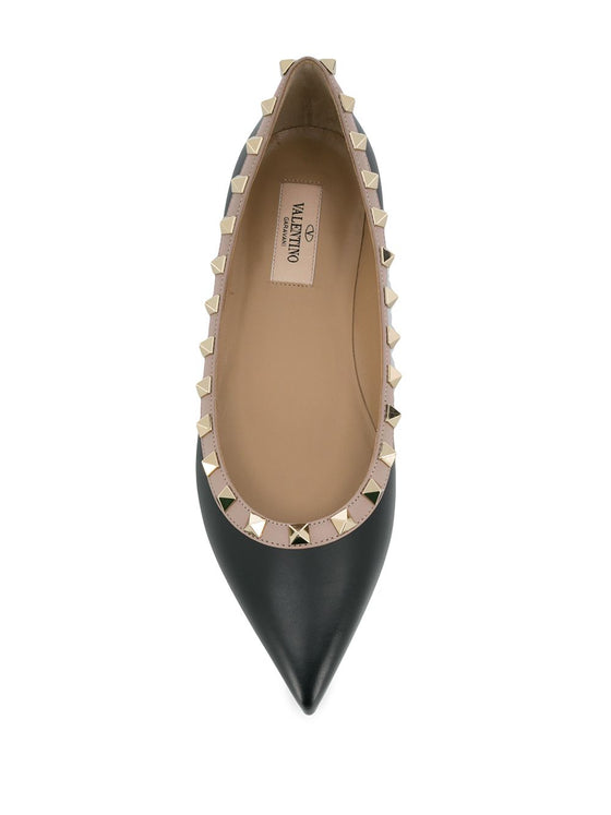 Valentino Garavani Rockstud Patent Leather Ballerina