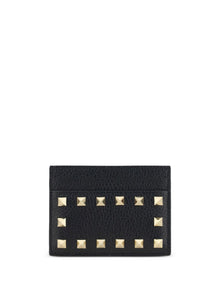  Valentino Garavani Rockstud leather card case