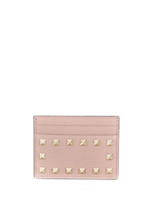  Valentino Garavani Rockstud leather card case