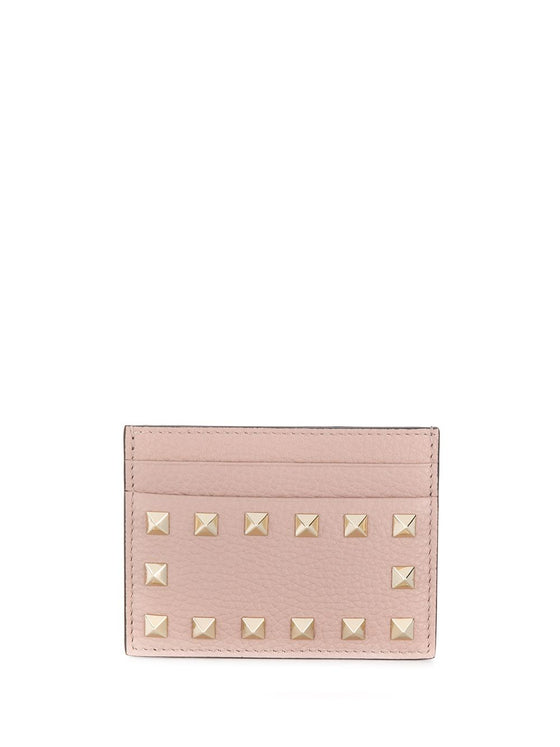 Valentino Garavani Rockstud leather card case