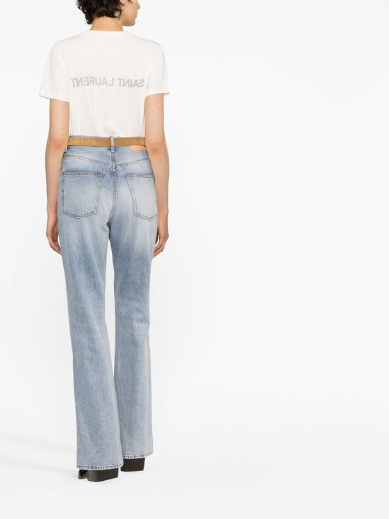 Saint Laurent Reverse Logo Print T-shirt