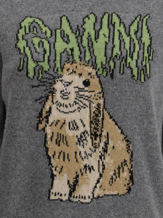 Ganni Graphic Bunny Jumper