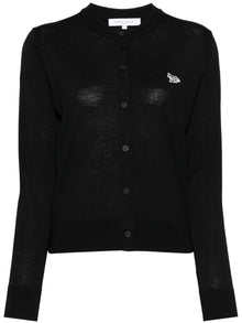  Maison Kitsuné Maison Kitsune mid-length knitted cardigan