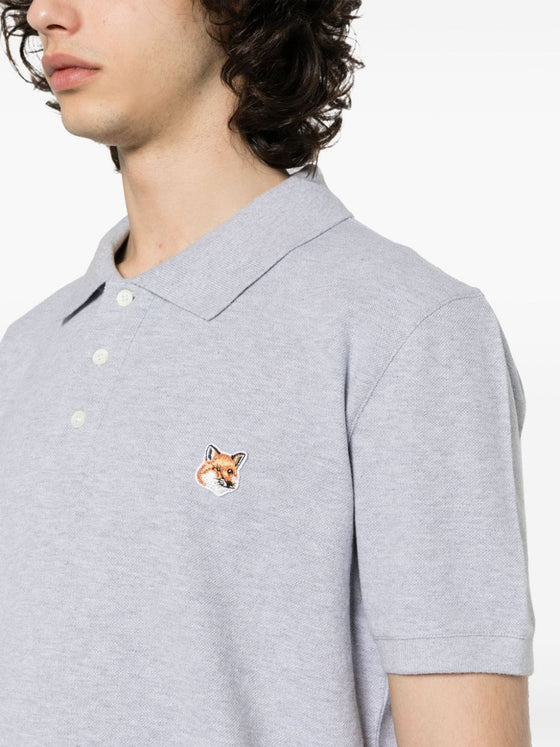 Maison Kitsune fox-motif cotton polo shirt