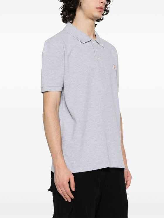Maison Kitsune fox-motif cotton polo shirt
