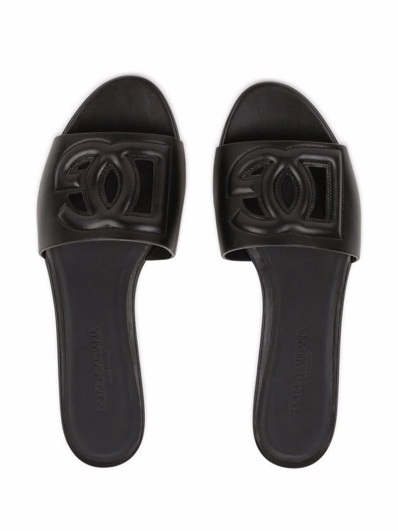 Dolce & Gabbana DG Logo leather sandals
