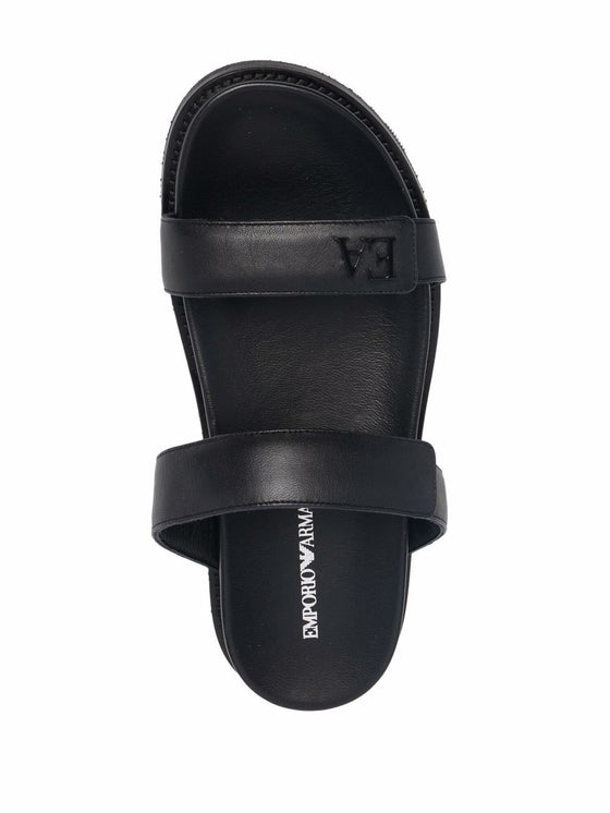 EMPORIO ARMANI EXCLUSIVE Emporio Armani double-strap leather sandals