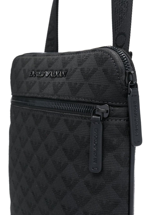 EMPORIO ARMANI EXCLUSIVE Emporio Armani nylon jacquard eagle all over bag