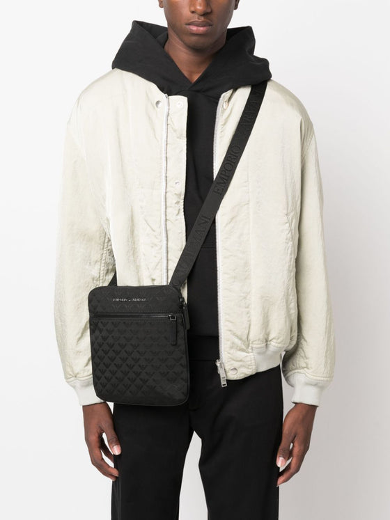 EMPORIO ARMANI EXCLUSIVE Emporio Armani nylon jacquard eagle all over bag