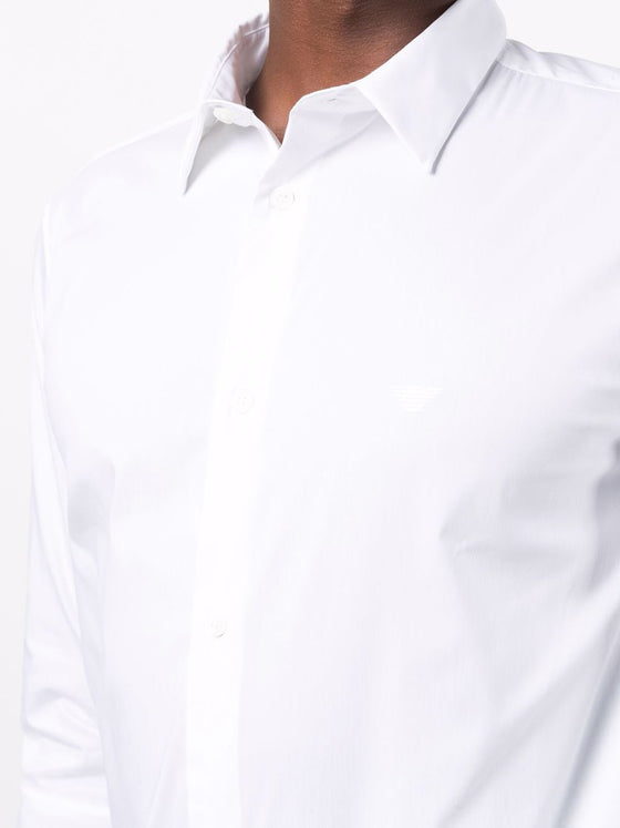 Emporio Armani logo-patch longsleeved shirt