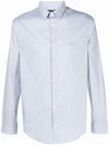 Emporio Armani logo-embroidered long-sleeve shirt