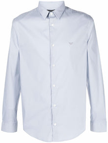  Emporio Armani logo-embroidered long-sleeve shirt