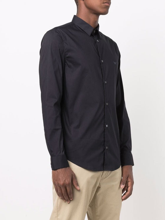 Emporio Armani logo-patch Longsleeved Shirt