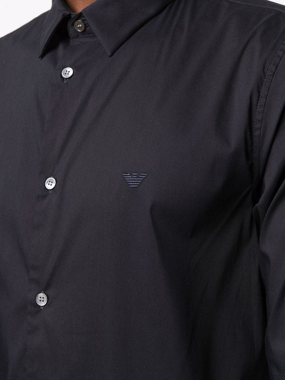Emporio Armani logo-patch Longsleeved Shirt