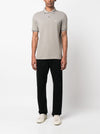 Emporio Armani logo embroidered striped polo shirt