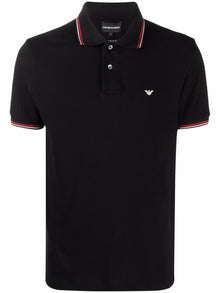  Emporio Armani logo print polo shirt
