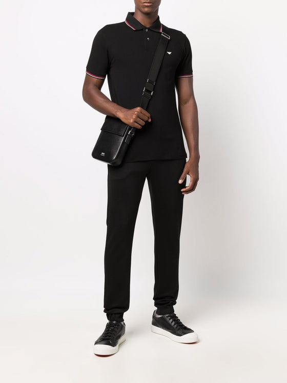 Emporio Armani logo print polo shirt