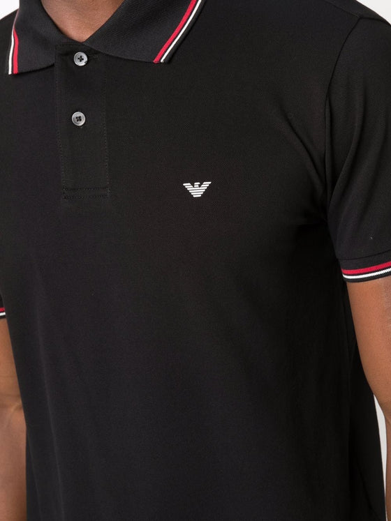 Emporio Armani logo print polo shirt
