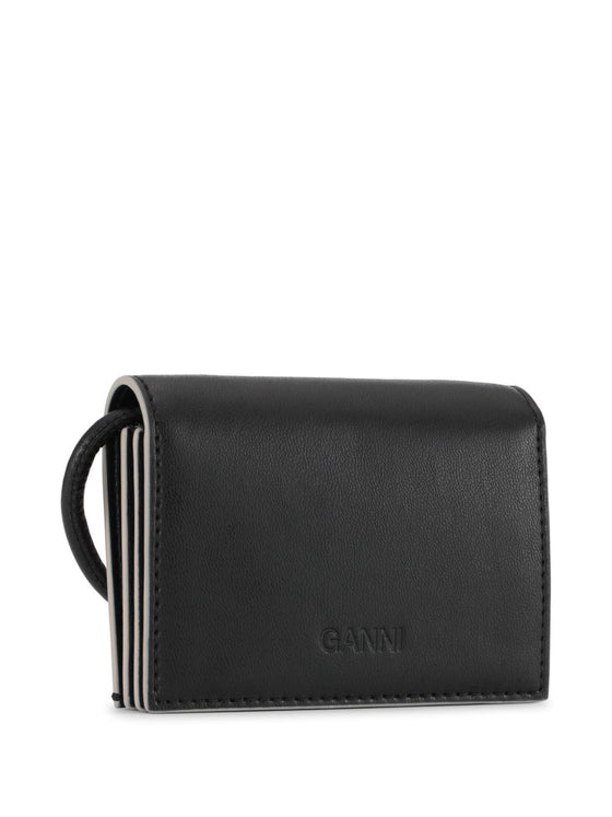 Ganni Bou logo-plaque wallet