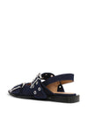 Ganni Denim Feminine Buckle Ballerinas