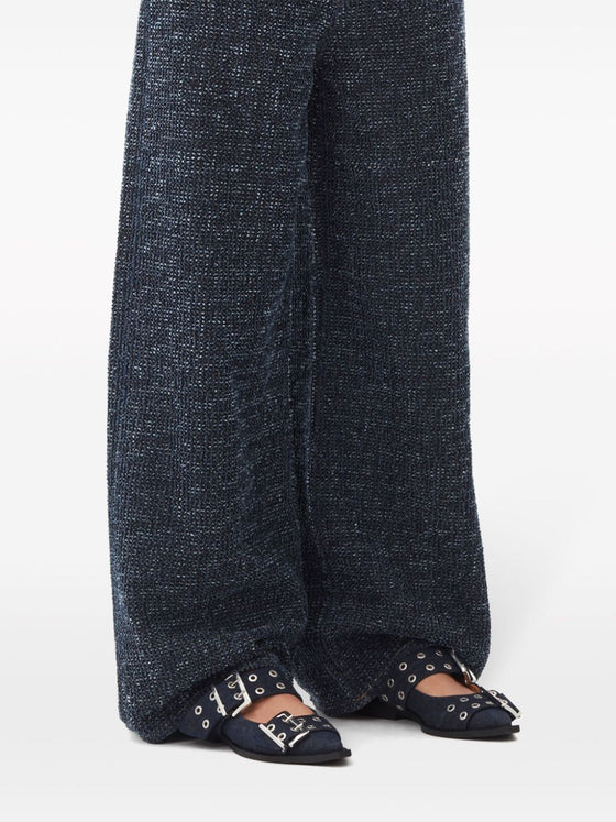 Ganni Denim Feminine Buckle Ballerinas