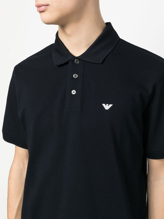 Emporio Armani logo-embroidered polo shirt